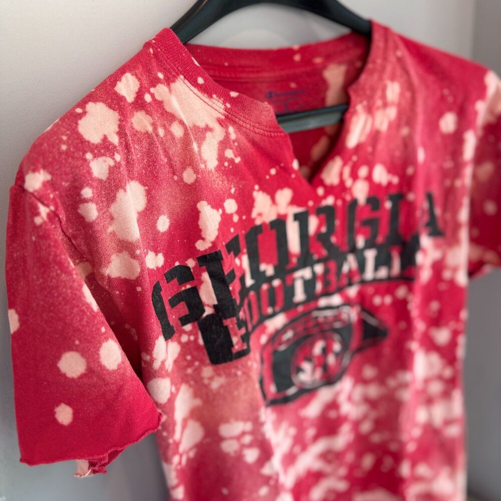 Champion Upcycled University of Georgia Football T-Shirt (Size Small) - Picture 3 of 6